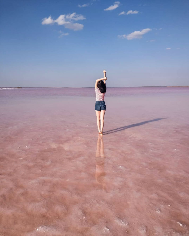 Фото на Розовом озере в Крыму